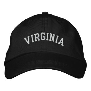 Brodée Virginie brodé Casquette ajustable noir