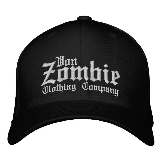Brodée Von Zombie Casquette crâne 001C (Devant)