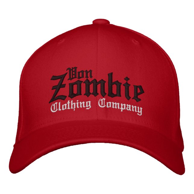 Brodée Von Zombie Casquette crâne 001E (Devant)