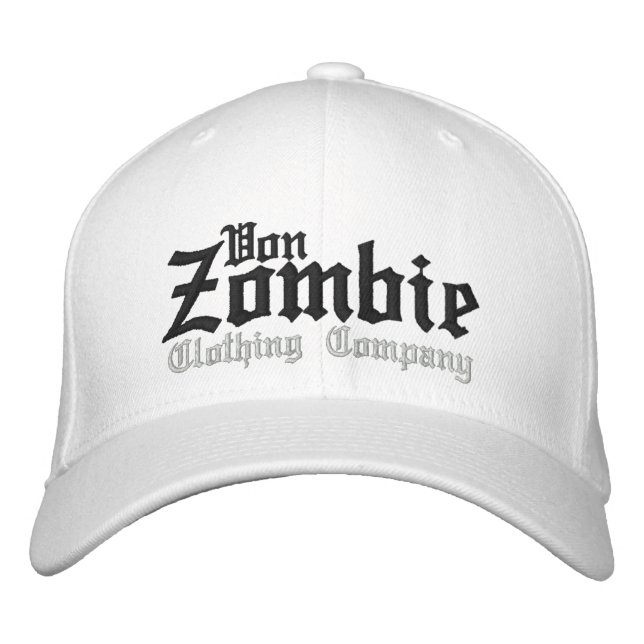 Brodée Von Zombie Casquette crâne 001H (Devant)