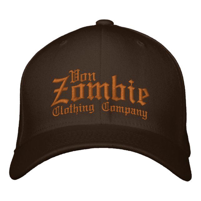 Brodée Von Zombie Casquette crâne 001P (Devant)