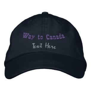 Brodée Voyage personnalisé au Canada Casquette réglable i