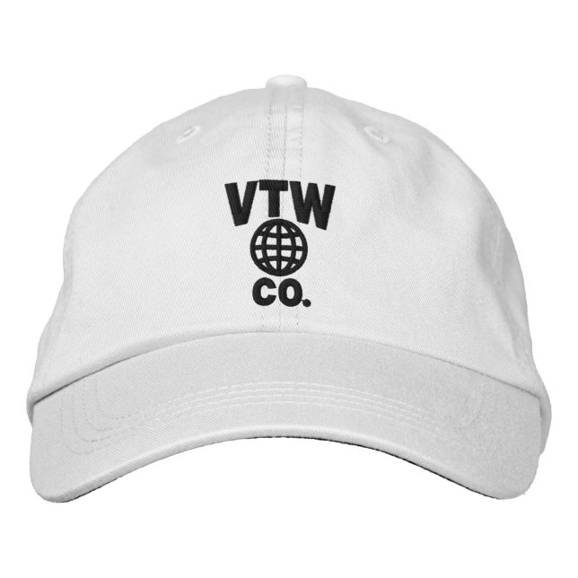 Brodée VTWCo Logo Casquette réglable de base (Devant)