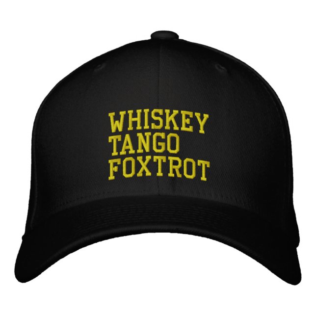 Brodée WhiskeyTangoFoxtrot Casquette (version militaire) (Devant)
