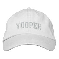 Yooper brodé Casquette de base blanc