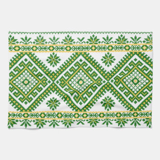 Broderie croisée ukrainienne de point de serviette