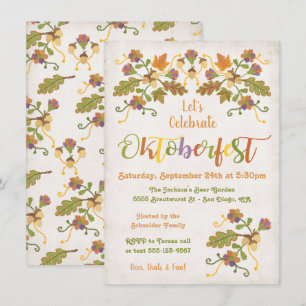 Broderie d'art populaire Oktoberfest Invitations