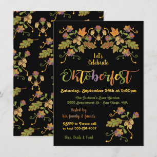 Broderie d'art populaire Oktoberfest Invitations