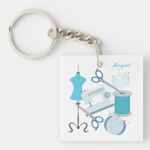 Broderie et patchwork bleu