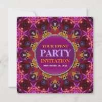 Broderie fractale mandala Invitation de fête
