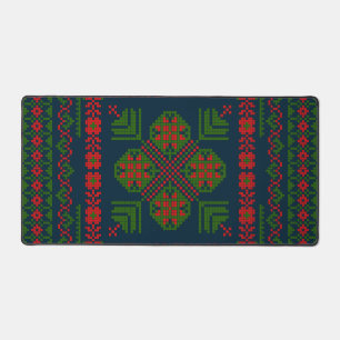 Broderie palestinienne Tatreez rouge vert 5 Motif
