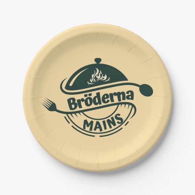 Bröderna Mains Paper Plate (Front)