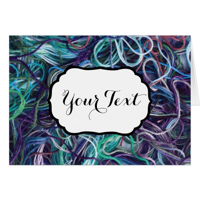 Brodery Thread Motif ♥ Crafts Your Text (Devant Horizontal)