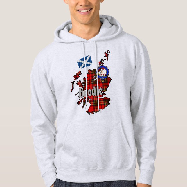 Brodie Clan Badge et Tartan Sweat - shirt à capuch (Devant)