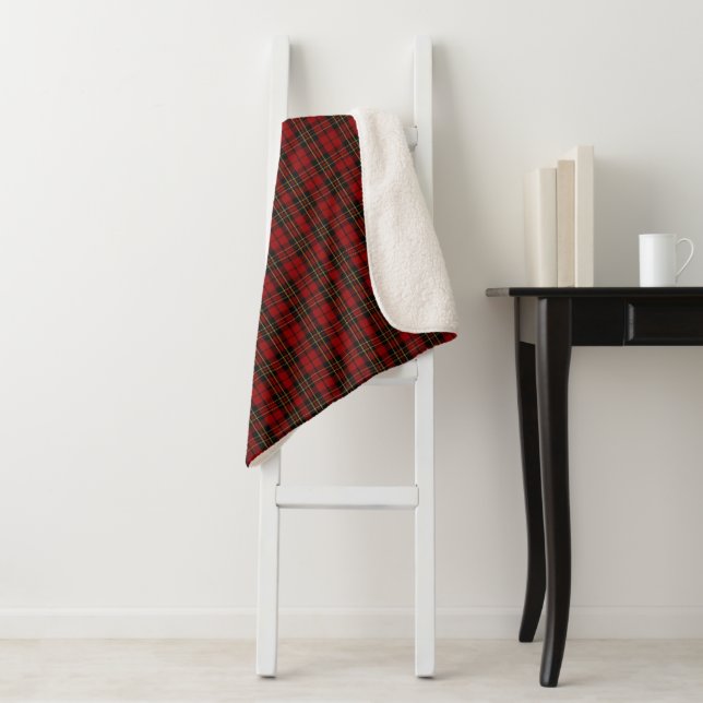 Brodie Clan Plaid Sherpa Fleece Blanket (In Situ)