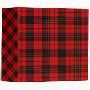 Brodie clan tartan red black plaid binder