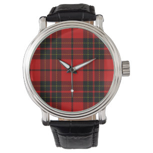 Brodie clan tartan red black plaid watch