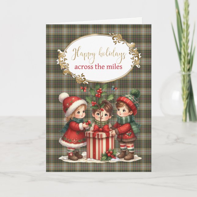 Brodie Hunting Original Scottish Tartan Holiday Card (Front)