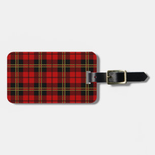 Brodie Red Tartan Pattern Luggage Tag