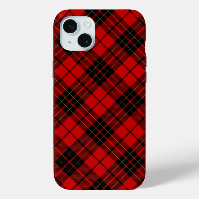 Brodie tartan red black plaid Case-Mate iPhone case (Back)