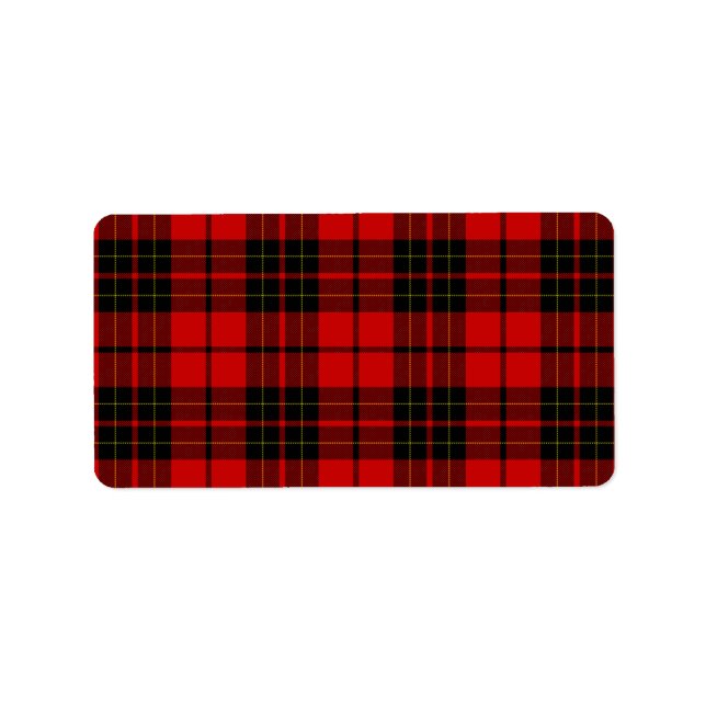 Brodie tartan red black plaid label (Front)