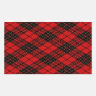 Brodie tartan red black plaid sticker