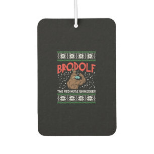 Brodolf In Mask Muscle Workout Gym Ugly Xmas Air Freshener