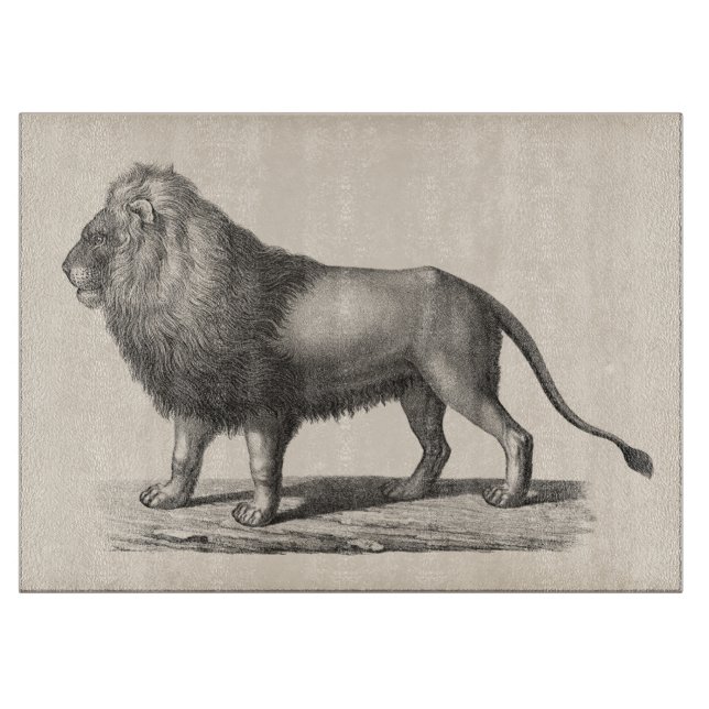 Brodtmann Lion Sketch Cutting Board (Front)