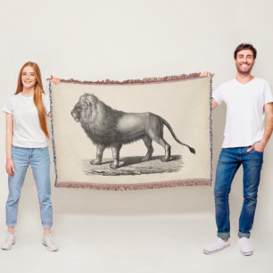 Brodtmann Lion Sketch Throw Blanket