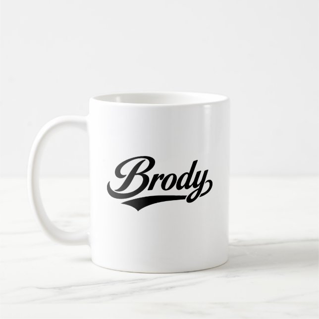 Brody name first last family gifts coffee mug (Left)