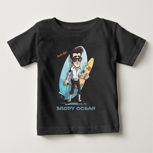 Brody Ocean Wavecrest Baby T-Shirt (Front)