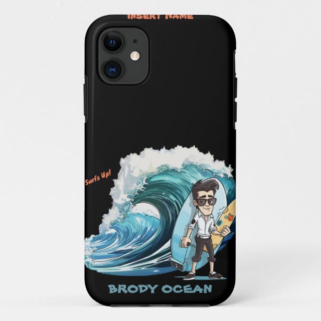 Brody Ocean Wavecrest Case-Mate iPhone Case (Back)