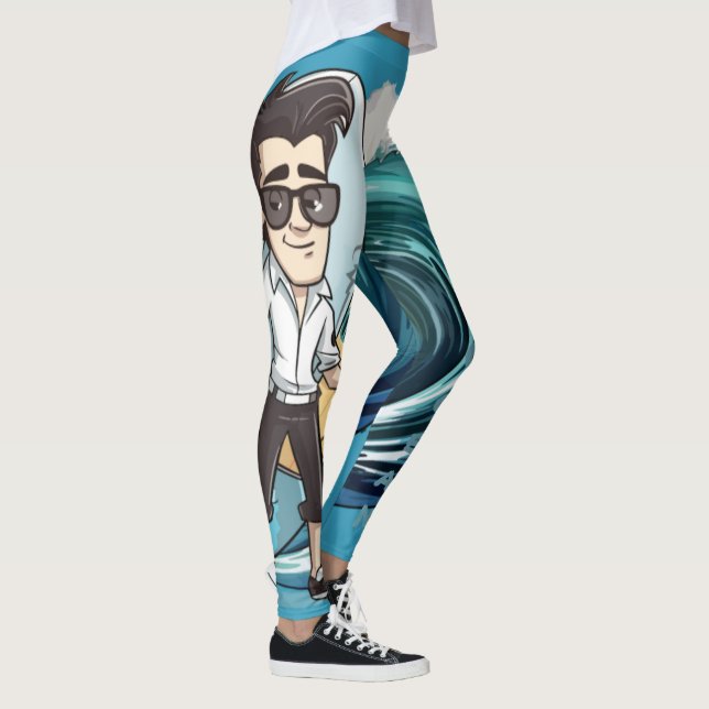 Brody Ocean Wavecrest Leggings (Right)