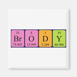 Brody periodic table name magnet