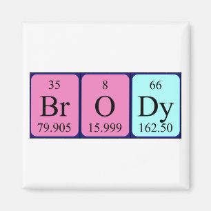 Brody periodic table name magnet