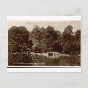 Brogyntyn Oswestry Rustic Bridge Vintage View Postcard