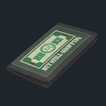 Broke But Still Shopping - Money Edition Trifold Wallet<br><div class="desc">A dollar bill is front and centre. But not any old dollar bill. This one is for $0 and says "Broke" on it. Underneath are the words "and still shopping". The design overall is in shades of dollar bill green and has a bit of graininess that is familiar with cash...</div>