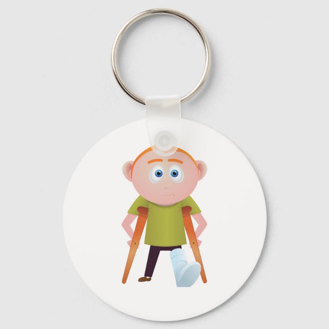 Broke Leg Keychain (Front)