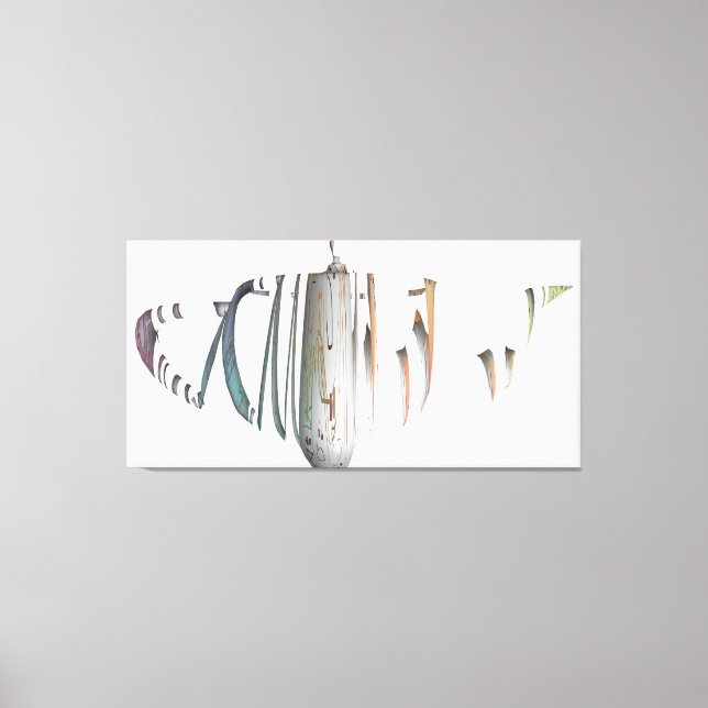 Broken And Dis-jointed Vessel Gradient Colours Canvas Print (Front)