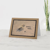 Broken Ankle card, Beach Sand