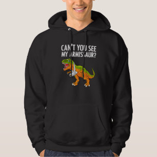 Broken Arm For Men Boy Kids Hand Wrist Injury Dino Hoodie