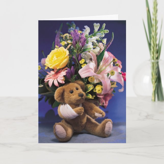 Broken Arm Teddy Bear Card (Front)