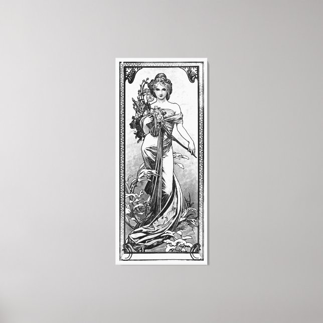 Broken Blossoms by Alphonse Mucha Canvas Print (Front)