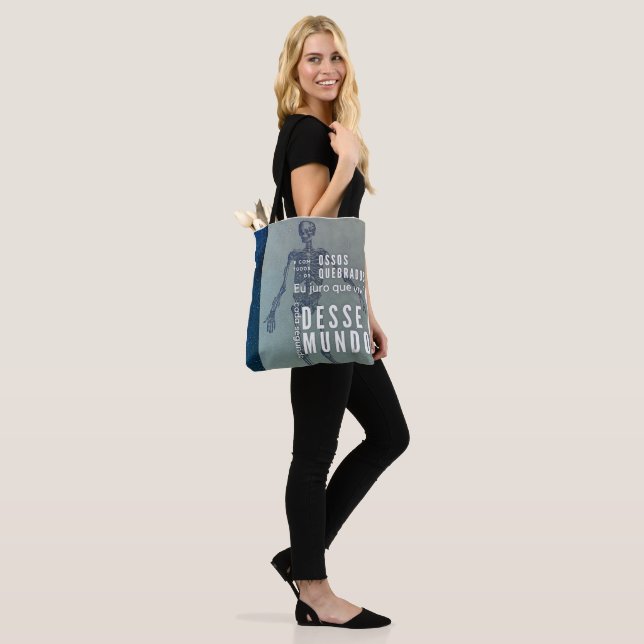 Broken bones tote bag (On Model)