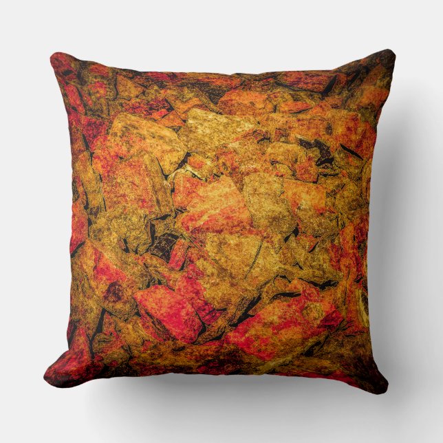 Broken Bricks Throw Pillow (Front)