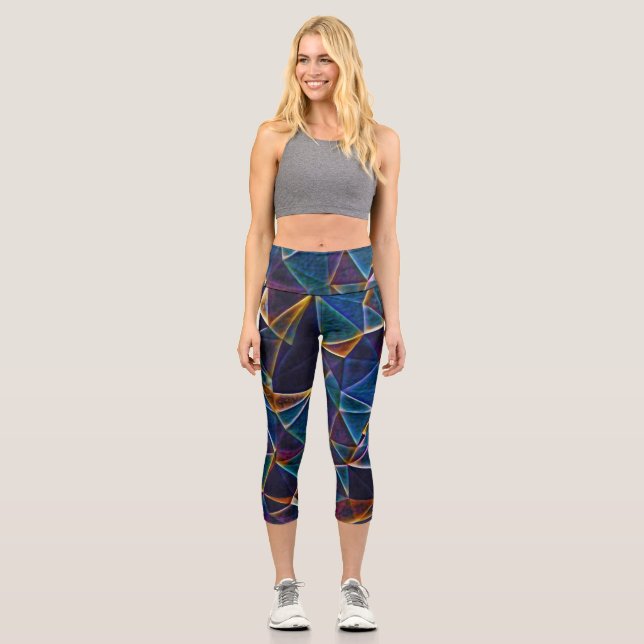 Broken Bubbles  Capri Leggings (Front)