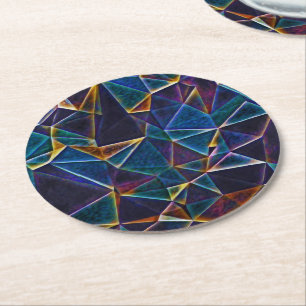 Broken Bubbles Round Paper Coaster