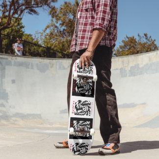 Broken Bunny chequered chaos skateboard !