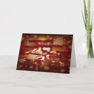 broken candy cane holiday card