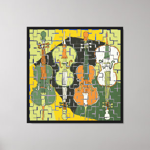 Broken Cellos Earth Tones Canvas Print